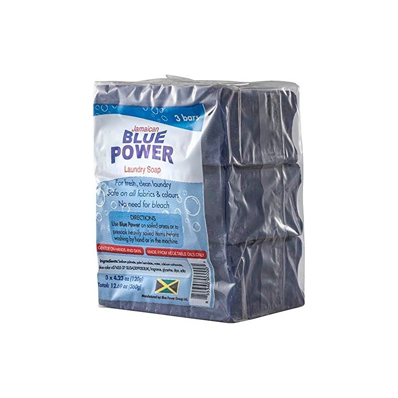 BluePower Jamaican Blue Power Laundry Soap, 4.23 Ounce (Pack of