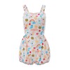 CutiePlusU Cotton Short Overalls Shortalls Cotton Button Crotch Adult Romper
