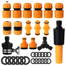 16 pieces for Gardena garden hose set, garden hose connection, hose connector, 1/2 inch, for Gardena coupling, hose connector set, for Gardena hose connector