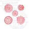 Royal Kraft Urban Pattern Mandala and Round Wooden Blocks Stamp