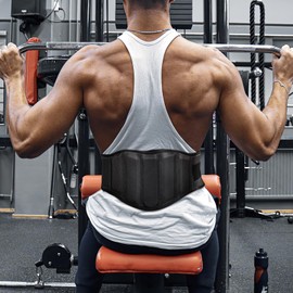 Generic Weight Lifting Belt for Men Women, 8"" Back and Lumbar Support Gym Belt for Bodybuilding, Fitness, Powerlifting, Cross Training