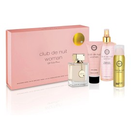 Armaf Club De Nuit Women 4 Pieces Set 3.6 oz Edp Spray & BM & BS & BL Nib