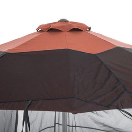 Classic Accessories Water-Resistant 9 Foot Universal Round Patio Umbrella Insect Screen Canopy, Patio Furniture Covers