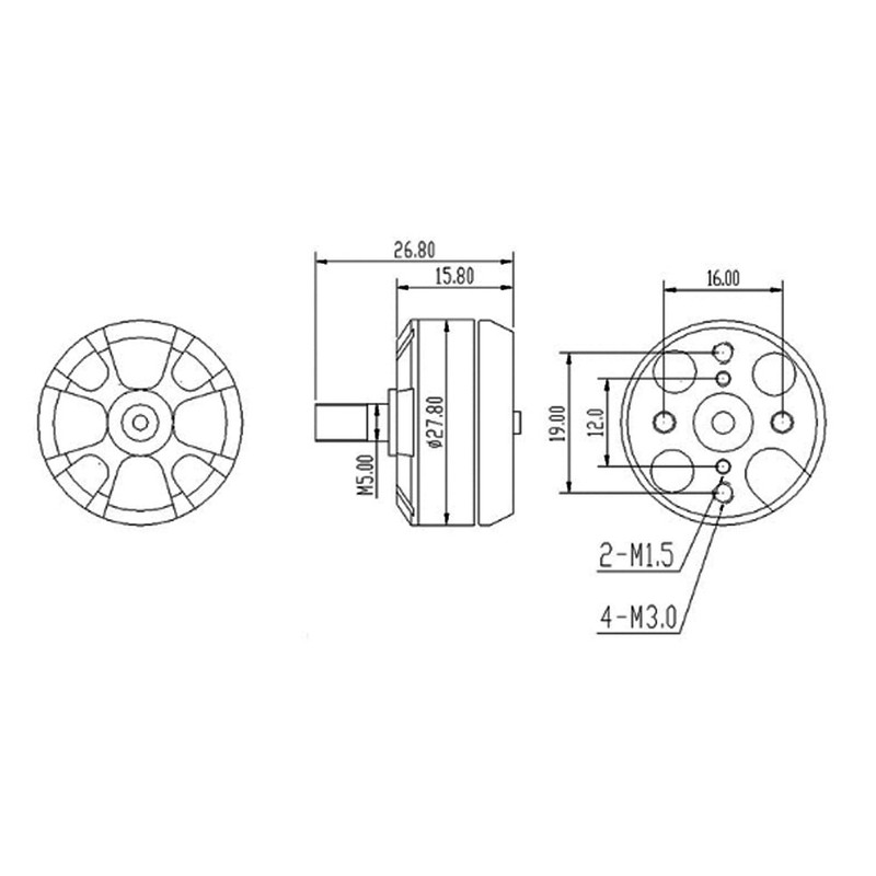 1pc QM2804 (2204) 2300KV Racing Brushless Motor Drone Set for