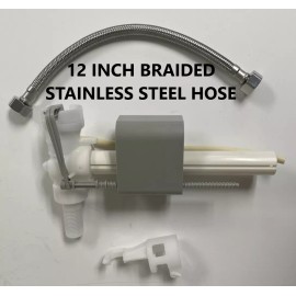 NUFLUSH Delta Side Mount Fill Valve with Braided Water Line & Bracket