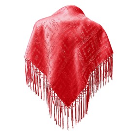 Silk cloth dirndl costume cloth light red 75 x 75 cm dirndl cloth silk fringe cloth for traditional costume silk scarf light red with fringes shoulder scarf red silk clouth high quality, red