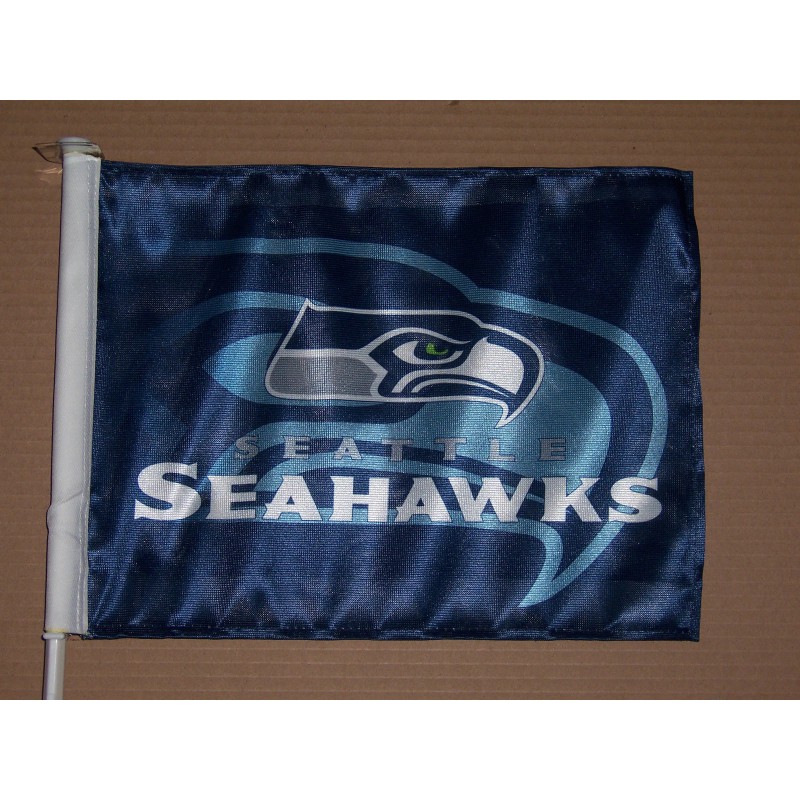 NEW " SEATTLE SEAHAWKS " RICO CAR WINDOW DOUBLE IMAGE