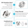 TOP-VIGOR 24Pcs M2 Simplex Bolt Wire Rope Clip, 304 Stainless