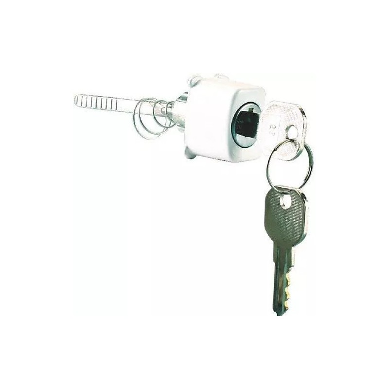 Mintcraft 102-1740 White Rectangular Push Button Key Lock 2 KEYS