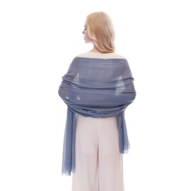 RIIQIICHY Scarf for Women Ladies Blue Scarves Wraps Shawls Pashmina Wedding Head Neck Scarfs Lightweight