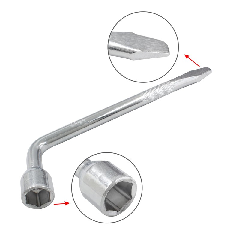 Piutouyar 21mm Car Spare Tire Wrench, Heavy Duty Tire Lug