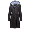 Homgro Women's Hooded Rain Jacket Long Waterproof Raincoat Ladies Fashion