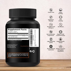 HUMANX Fisetin 500mg - 98% Pure Fisetin Supplement - Powerful Serving Size (Similar to Apigenin, Luteolin, Quercetin) Senolytic Activator - Natural Polypheonols - USA Made, Non-GMO Fisetin Capsules