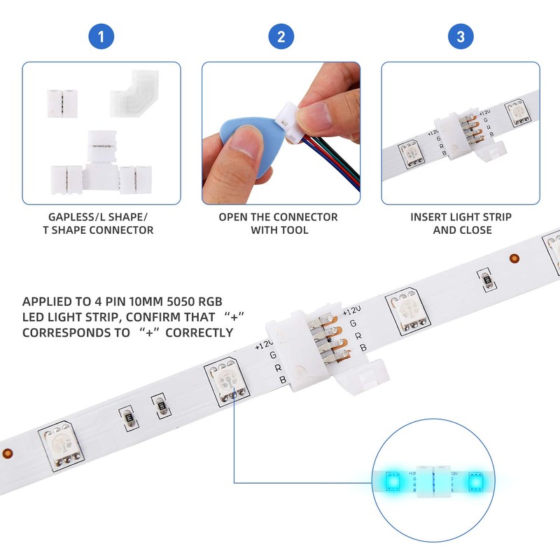 MAOXWY LED Strip Light Connector Kit, Led Strip Accessories Set