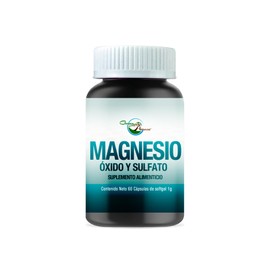 Green House® Óxido De Magnesio y Sulfato de Magnesio |1000 mg por porción de 60 caps | Ingredientes Naturales | Magnesio Complex | 1000 mg Puro por Cápsula | Suplemento Alimenticio | para hombre y para mujer.