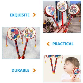 4pcs Baby Rattle Hand Rattle Toy Baby Toy Wooden Rattle Wooden Hand Rattle Baby Soothing Toy Rattle Shaking Toy Wooden Handheld Rattle Traditional Rattle Toy Children Rattle