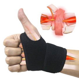 Muñequeras de Soporte, 2PCS Muñequera Deportivas, Ajustable Transpirable Neopreno Ayuda, para aliviar la muñeca,Alivio del Dolor, Artritis, Apto para Hombres y Mujeres