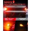 7443 W21/5W Red LED Brake Tail Light Bulbs, No Hyper