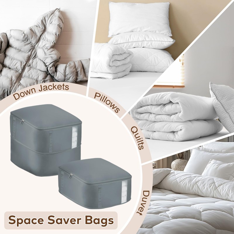 2-Pack Compression Packing Cubes with Window for Doona – Zipper