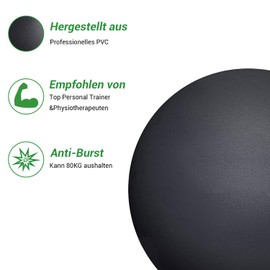 Mupack Gymnastics Ball Small Pilates Ball - 25 cm Yoga Pilates Ball Small Exercise Ball, Non-Slip & Super Light Soft Pilates Ball, Fitness Ball for Yoga, Home, Office, Sitting Ball