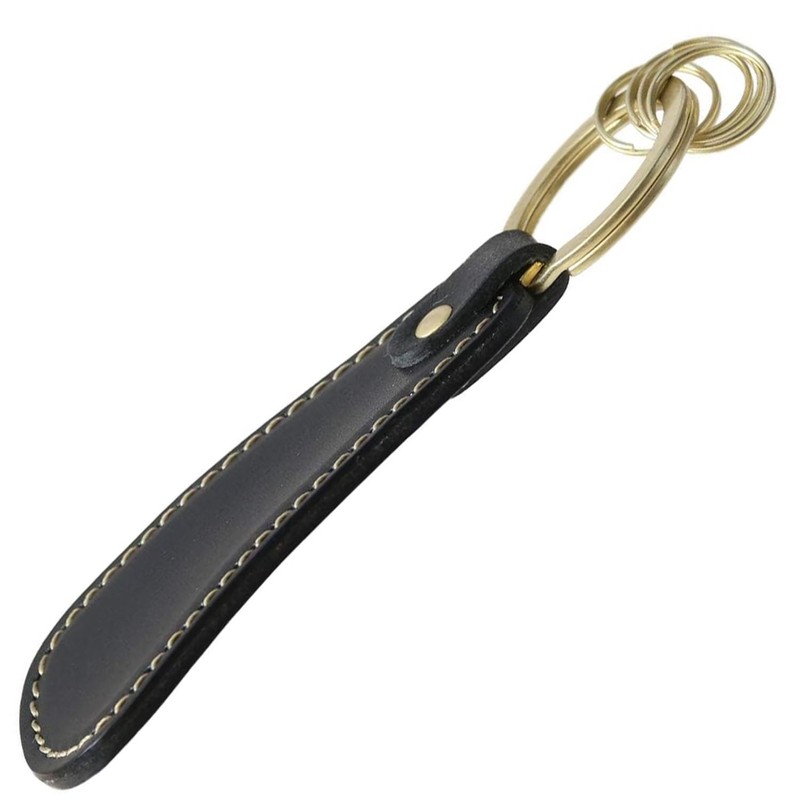 Polcolosso Shoehorn Key Ring, Original Tochigi Leather, Made in Japan,