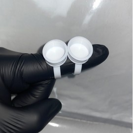 Large Single-Slot Pigment Cup Ring for Semi-Permanent Makeup Single Slot 12ea