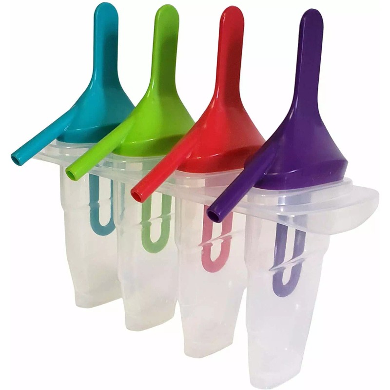 dependable Ice Lolly Pop Mold Popsicle Maker with Straw Makes