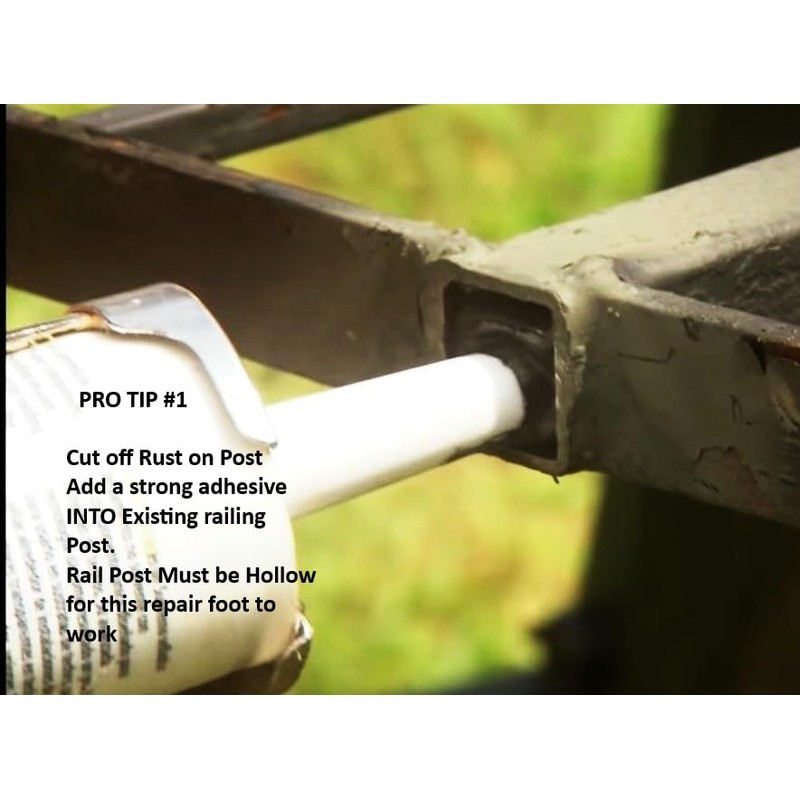 ANVIL Rail Banister Repair mounting Base- No Welding Needed Repairs