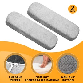 Sunnors Office Chair Armrest Pads Covers with Memory Foam Elbow Pillow for Forearm Pressure Relief, Arm Rest Covers for Office Chairs, Wheelchair, Comfy Gaming Chair（Grey)