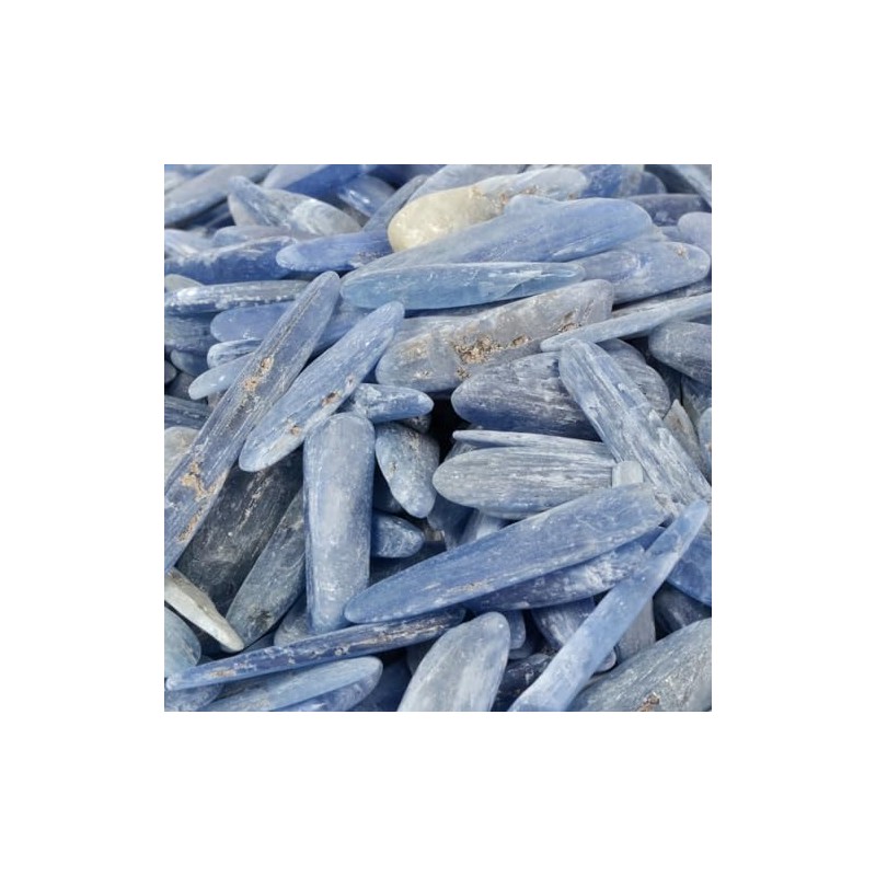 100 Grams Small Kyanite Long Tumbled Chips Polished Crushed Stone