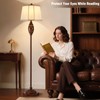 Luvkczc Vintage Floor Lamp - Brown Carved Resin with Hollow