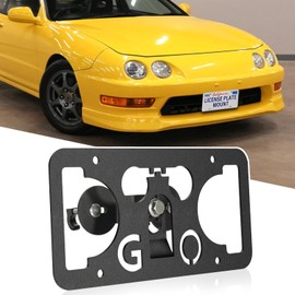 No Drill Front Bumper License Plate Mount Compatible with Acura Integra 2023-2024 (4th Gen) Front Grille License Plate Mounting Bracket Holder Car License Plate Frames Accessories Kit
