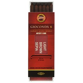 KOH-I-NOOR Drawing Chalks for 5.6mm Diameter 120mm Mechanical Pencil - Sepia Light Brown