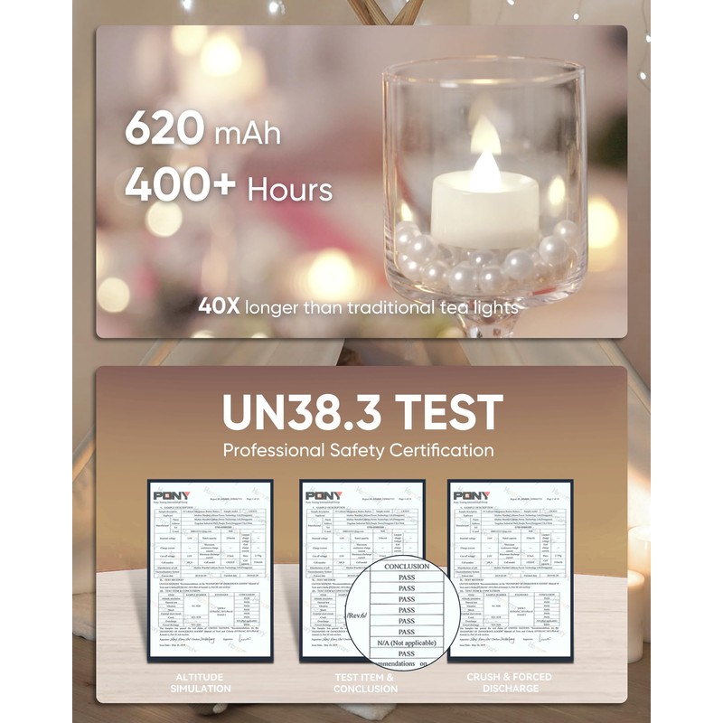 Homemory 12pcs Remote Candles, Timer Candles, 400+Hours Flickering Flameless Battery