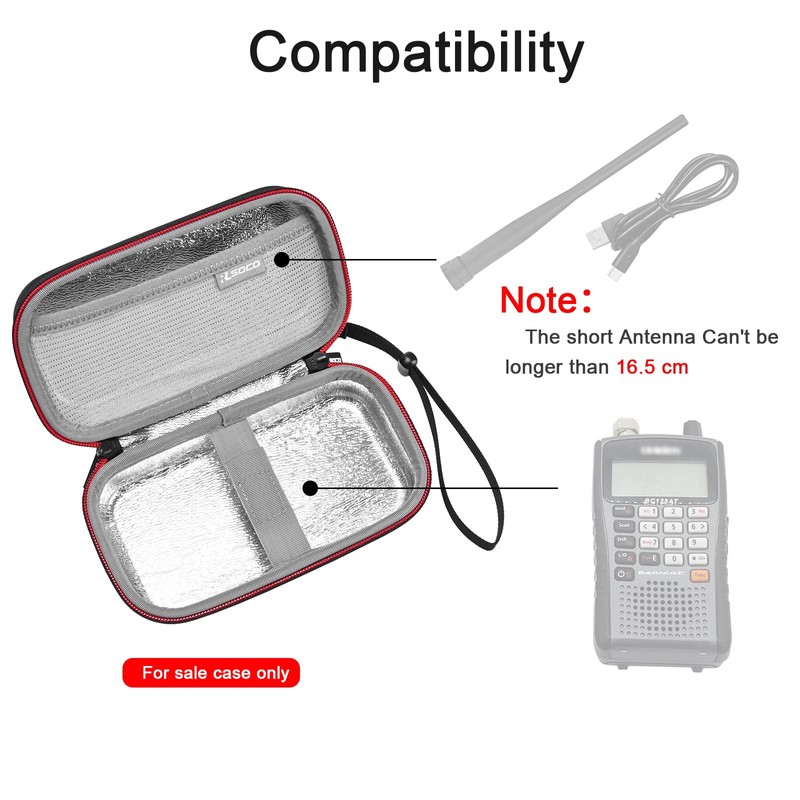 RLSOCO Travel Case for Uniden Bearcat BC125AT Handheld Scanner (Case
