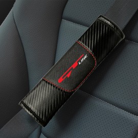 XYHGM Seat Belt Pad for Kia K5 Optima 2016-2023 GT Line Leather Seat Belt Covering Pad Shoulder Strap Protection More Comfort Driving Interior Accessories 2PCS-Carbon Fiber