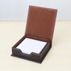 FSSTUD PU Leather Sticky Note Holder Notepad Memo Paper Storage