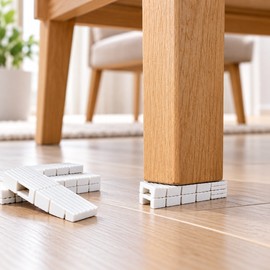 12-Pack Plastic Furniture Leveling Shims for Uneven Surfaces – Snap-to-Fit Wedges for Tables, Toilets, Doors & Windows