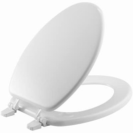 Bemis 166TT 000 Elongated Toilet Seat, White Molded Wood - Quantity 6