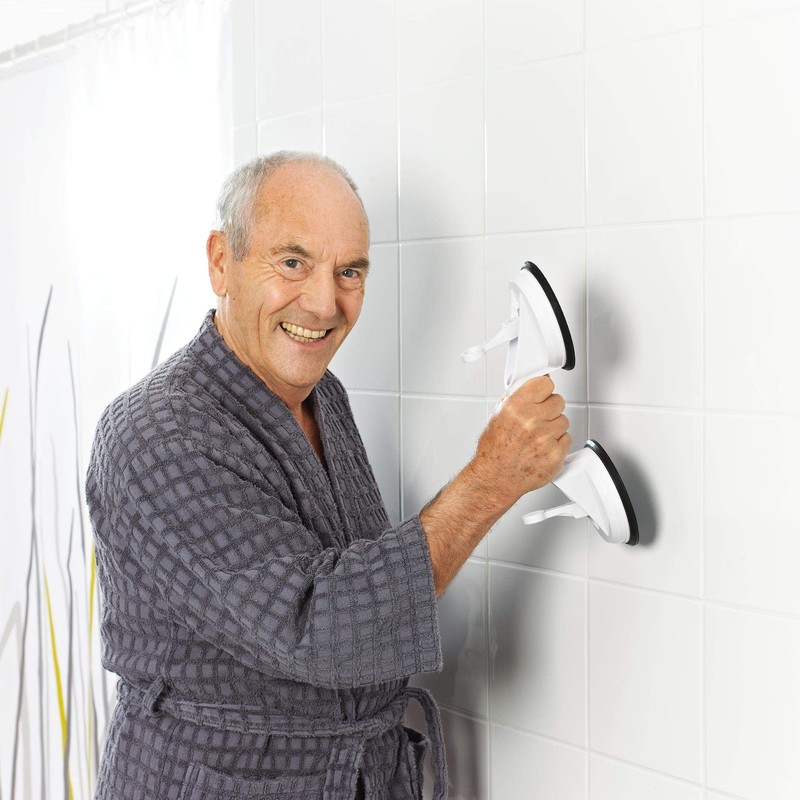 Ridder A0150201 Suction Handle with 2 Suction Pads White