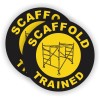 Unbranded/Generic pair - Scaffold Trained Hard Hat Stickers Safety Motorcycle Helmet Decals 2 pcs