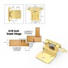 Chibery 10 Pack 3/8 inch Inset Gold Cabinet Hinges, Semi-Concealed