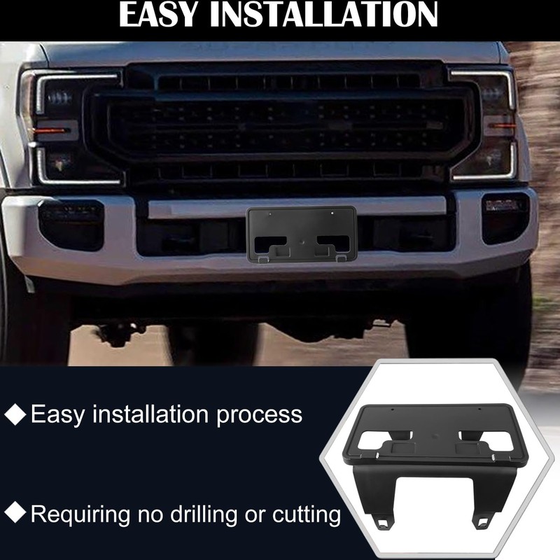 License Plate Frame Compatible with F250 F350 Super Duty 2023