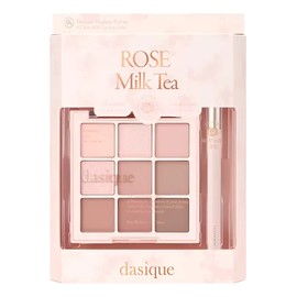 Dasique Shadow Palette Rose Milk Tea Special Set - Paleta de Sombras Coreana de 9 Tonos Rosas con Brocha (2 Piezas)