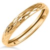 TJC 9ct Yellow Gold Diamond Cut Stackable Spinner Band Ring