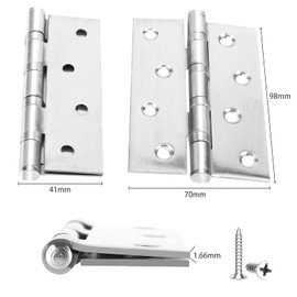 4Pcs Bearing Ball Door Hinge, 4 inch Quiet Bearing Hinge for Door, Room Door, Bathroom Door, Piano, Kitchen Cabinet, Case, Window and Other Hinge Scenes, Door Hinges, Hinges Outdoor