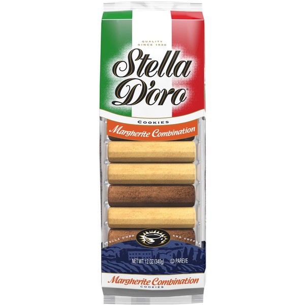 Stella D'oro Cookies, Chocolate & Vanilla Flavored Margherite Combination, 12 Oz