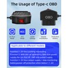 YANBORONSN OBD Power Cable for Dash Camera, OBD2 to Type