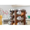 Orii 20 Jar Rotating Dark Acacia Wood Spice Rack with