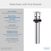 Gerber Plumbing Metal Grid Drain Strainer Assembly with Overflow